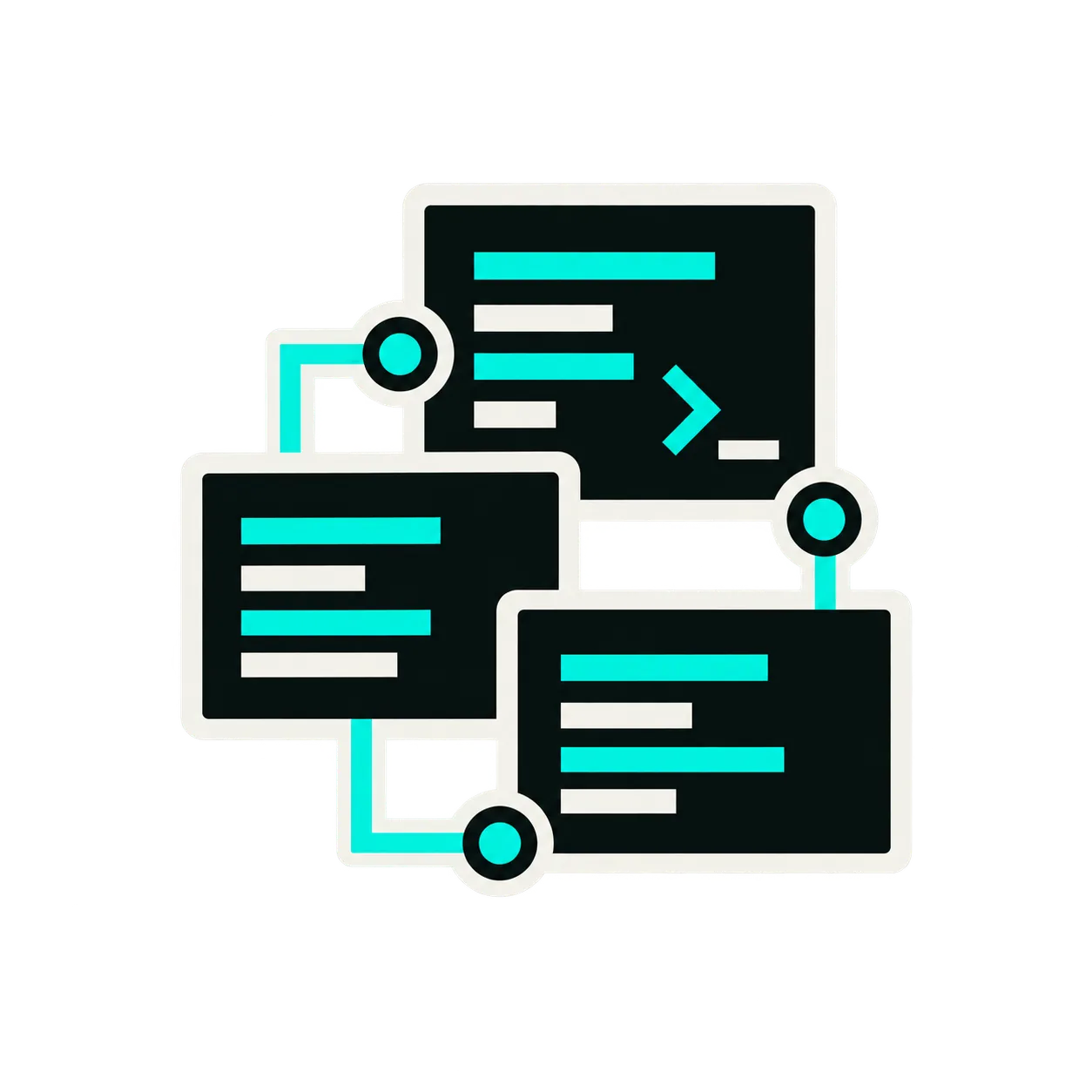 Flat modular software architecture illustration